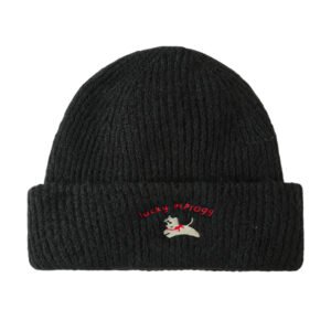 Cute Dog Embroidered Knitted Beanies for Winter