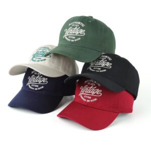 Vintage Embroidered Baseball Caps - Multiple Colors, Retro Style for Daily Wear