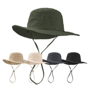 Outdoor Wide - Brim Sun Hat with Chin Strap, Multiple Colors Available for Hiking, Fishing & Camping