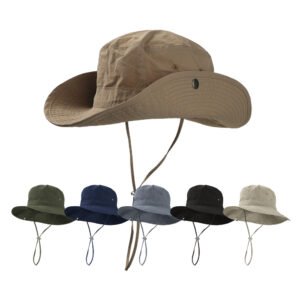 Outdoor Wide Brim Sun Hat - Multiple Colors, Adjustable, UV Protection for Hiking & Travel