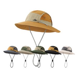 Outdoor Wide - Brim Sun Hat: UV Protection, Adjustable Chin Strap, Multiple Colors for Hiking & Camping