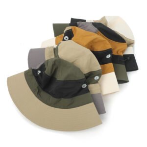 Color Block Patchwork Bucket Hat - Stylish Sun Protection for Outdoor Adventures