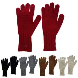 Women's Knitted Touch Screen Gloves - Warm Cashmere-Like Winter Gloves with Multiple Neutral Colors