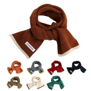 Knitted Contrast Trim Scarf - Multiple Colors Cozy Winter Accessory for Men & Women | KENVEIN Stylish Warm Scarves