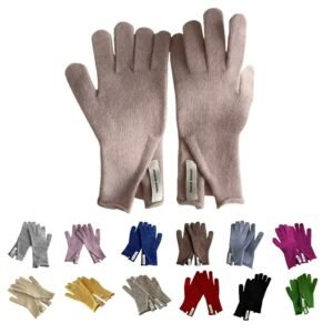 Women's Cashmere Knit Gloves by JENNIE WOOL - Soft Warm Full-Finger Gloves with Multiple Chic Colors for Winter Fashion & Daily Use