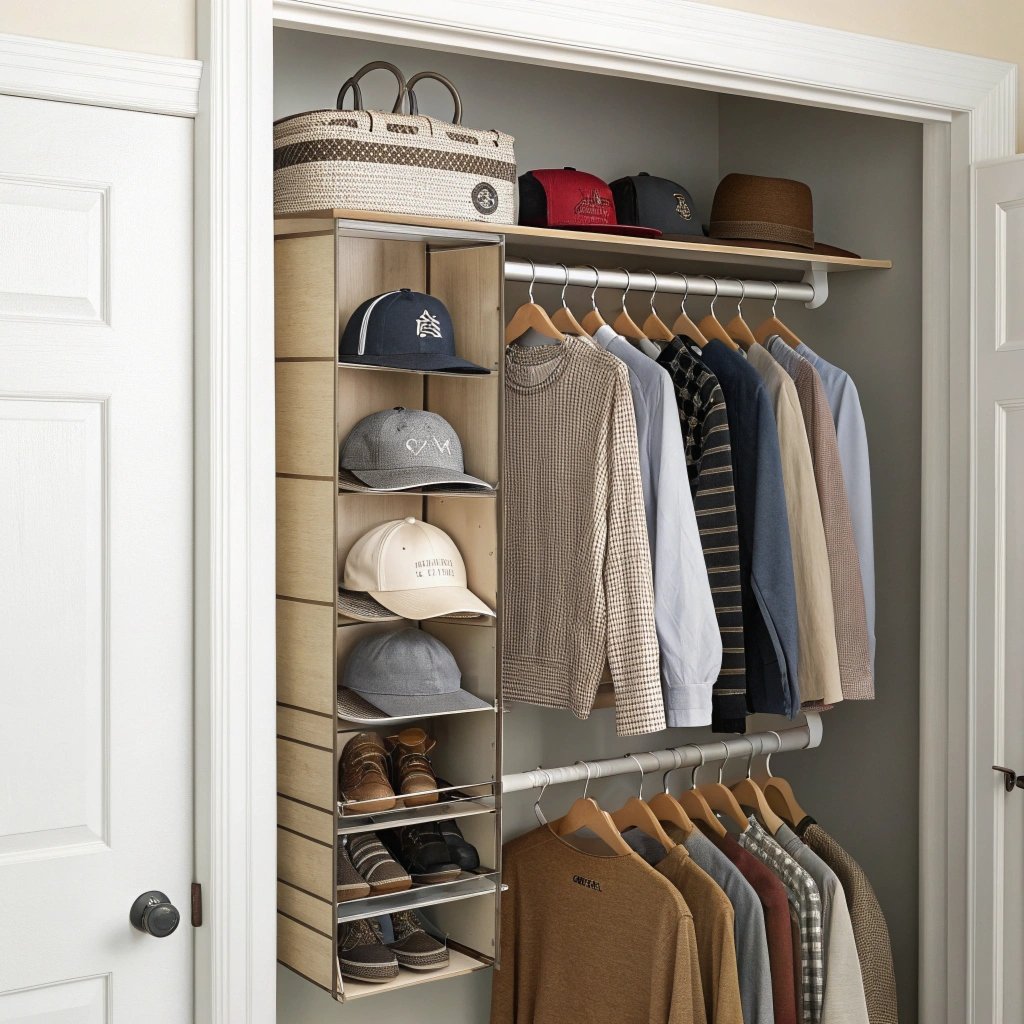 hat rack for closet