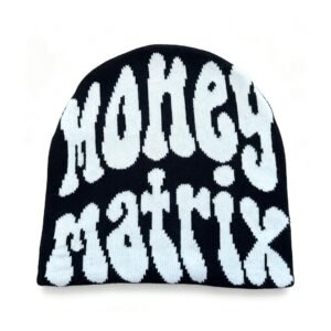 Money Matrix Y2K Jacquard Knit Beanie
