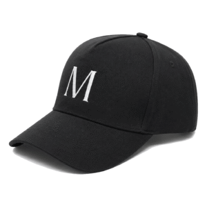 Letter M Embroidered Curved Brim Baseball Cap – Minimalist Simple Style Casual Dad Hat Adjustable Outdoor Sun Hat for Daily Wear & Streetwear