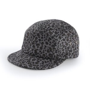 3 Colors Soft Suede Leopard Print Five Panel Hat, Lightweight Foldable Elastic Back Camper Cap For Travel & Daily Outdoor Use