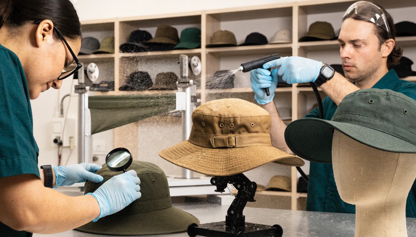 Outdoor hat quality testing process