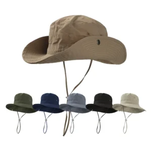 Outdoor Wide Brim Sun Hat – Multiple Colors, Adjustable, UV Protection for Hiking & Travel