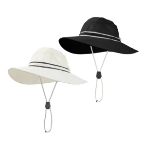Wide Brim Sun Hat for Women Men – UV Protection, Adjustable Chin Strap, Breathable Mesh