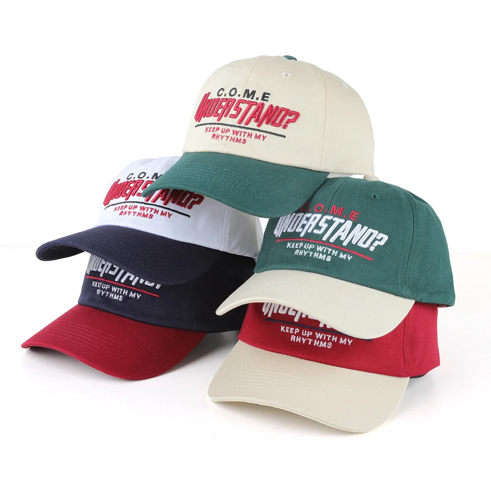 Vintage Embroidered Letter Baseball Caps for Men and Women – “C.O.M.E UNDERSTAND? KEEP UP WITH MY RHYTHMS”