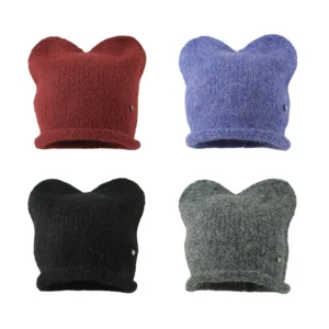 Cute Cat Ear Knitted Beanies – 4 Colors Warm & Stylish Winter Hats