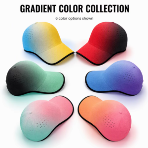 Customized seamless baseball cap, lightweight and breathable hat available with OEM logo street gradient baseball cap