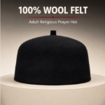 100% wool felt hat in black