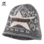 Y2K Graffiti Star Jacquard Knit Bucket Beanie, Vintage 90s Streetwear Warm Knitted Hat for Men Women - image 3