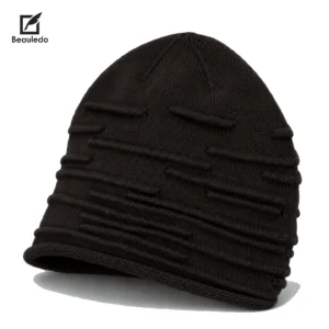 Dark Brown 100% Acrylic Knit Beanie Unisex Warm Casual Winter Hat One Size
