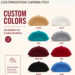 Custom colour chips for felt hats