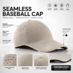 Customized seamless baseball cap, lightweight and breathable hat with OEM logo and streetwear print available - image 3