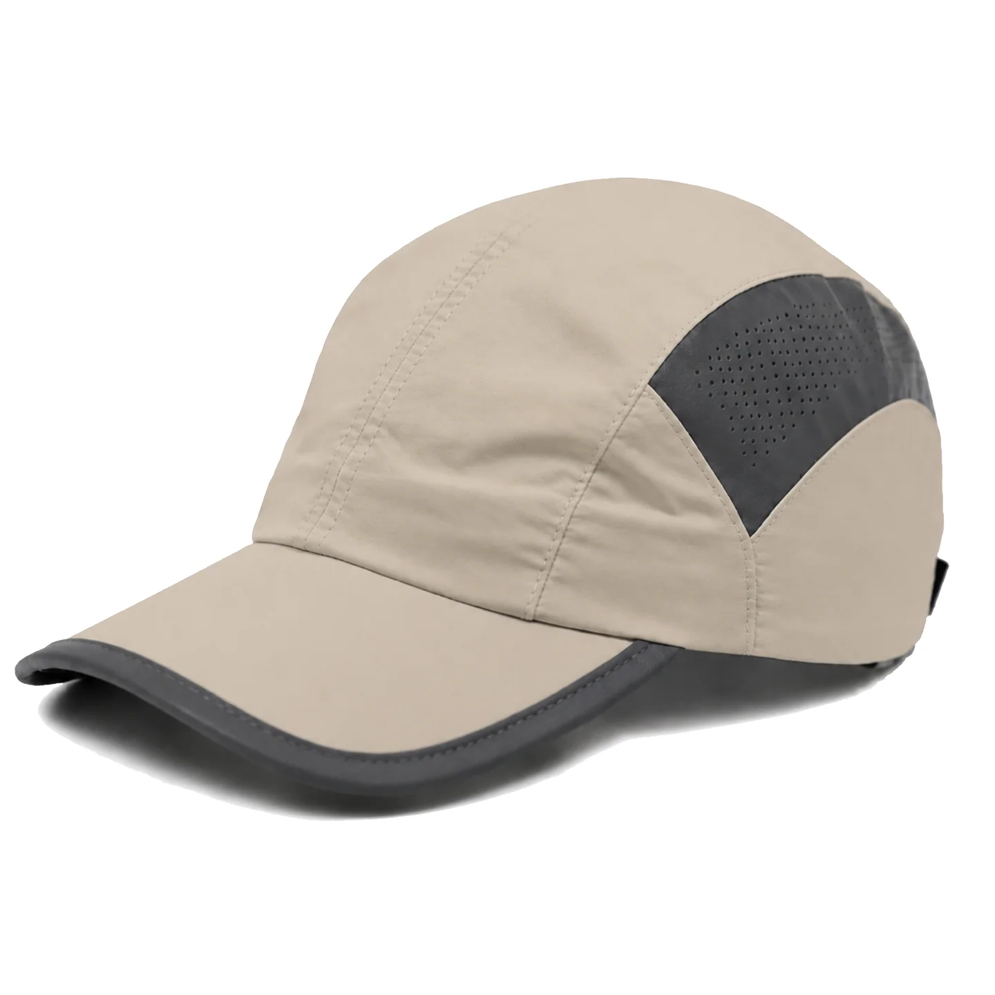 Five-panel sports cap in tan