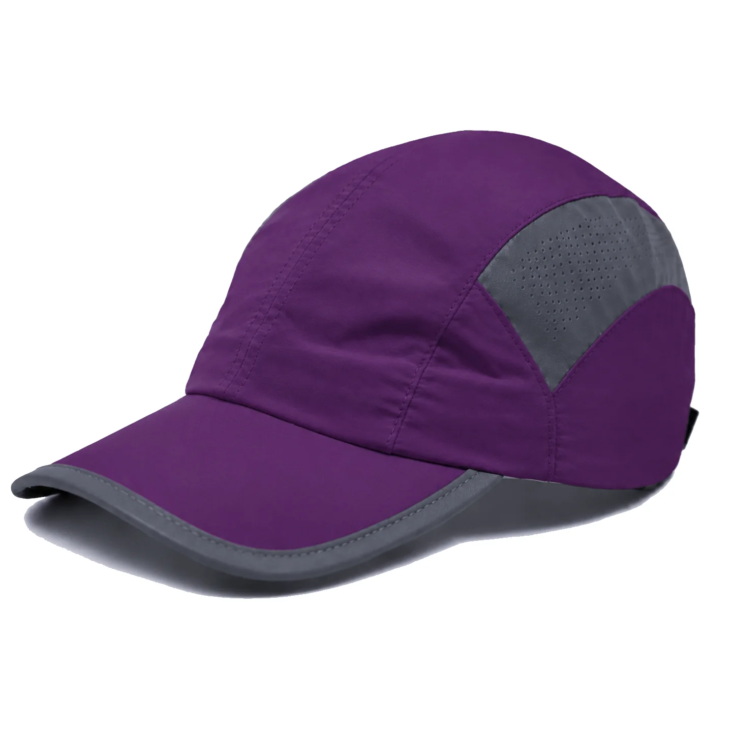 Five-panel sports cap in purple