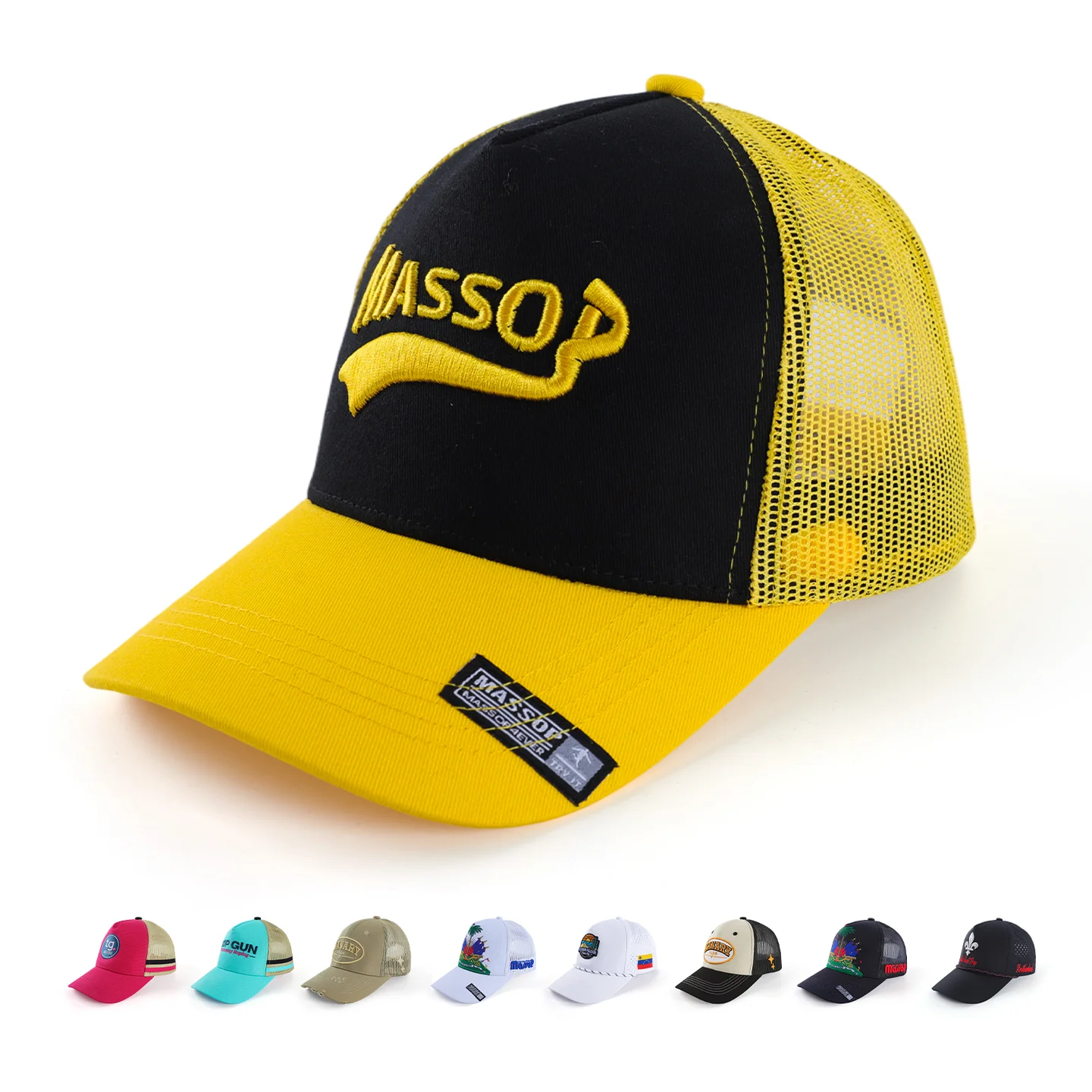 Custom trucker cap with a printed logo